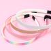 WLLHYF Glitter Headband 4pcs Plastic Sparkly Cute Non Slip Chunky Hairbands Thick Bling Confetti Rainbow Hair Bands with Teeth Little Girls Colorful Hair Accessories (Solid color - black tail) - Buy Online on SooperMarket.com