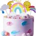 Airfish Rainbow Cake Topper Rainbow Cake Decoration for Happy Birthday Rainbow Theme Cake Supplies for Boys and Girls Party Anniversary Wedding Kids - Buy Online on SooperMarket.com