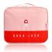 Medicine bag large capacity waterproof travel pharmacy bag first help bag portable medication bag emergency bag first aid sets for home travel office (25*20*13.5cm) (pink)