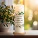 Personalized Gravure Printed Christening Candle - Golden Cross Baptism Gift for Boys & Girls - High-Quality 250/80 mm - Buy Online on SooperMarket.com