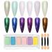 MIZHSE Chrome Nail Powder for Nails 6 Colors Mermaid Aurora Moonlight Effect Nail Art Pigment Powder for Gel Polish Nail Glitter Powder Set Mirror Effect nail Polish Easy for DIY Nail/Studio MJF002