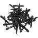 KALLORY 50pcs Makeup Sponge Make up Sponges for Face Brush Eyeshadow Cleaning Brush Lip Brush Disposable 1 count (Pack of 1) Black