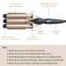 3 Barrel Curling Iron Wand- 1 Inch Ceramic Tourmaline Triple Barrels, Dual Voltage, Adjustable Temperature - Gold - Buy Online on SooperMarket.com