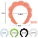 Spa Headband Set | Terry Cloth Headband for Women | Bubble Skincare Headbands | Face Wash Wristbands | Soft Puffy | Pink+Orange - Buy Online on SooperMarket.com