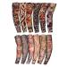 Kirozanny 12pcs Art Fake Temporary Tattoo Sun Protection Compression Arm Sleeves Temporary Tattoo Arm Sleeves(random color)