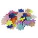 GUAFEIH 100pcs Artificial Flowers Felt Cloth Five-PetalFlower Embossing Fake Flower for Wedding Home Decor DIY Scrapbooking Wreath Lore (Mix Colors)