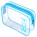 Clear Travel Toiletry Bag TSA Approved Quart Size Travel Bag Clear Airport Carry on Liquid Bag Cosmetic Pouch Clear Shower Bag Transparent Toiletries Bag Plastic Airport Security Toiletry Bags(Blue)