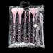 WLLHYF 7 Pack Makeup Brush Set Stylish Glitter Cosmetics Brushes Kit Professional Blending Brush with Crystal Sequins Handle for Eye Shadow Eyeliner Foundation Powder Concealer Blush Lip Women (Pink) - Buy Online on SooperMarket.com