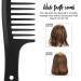 3-Piece Wide Tooth Detangling Hair Comb Set | Carbon Fiber Styling Cutting Comb for Women | Anti-Static Heat Resistant | Ideal for Curly, Straight, and Long Hair | Black - Buy Online on SooperMarket.com