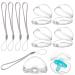 Pacifier box for baby 5 pieces of transparent pacifier case with cord transparent pacifier box pacifier box portable pacifier storage container pacifier box dustproof 5+5