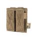 OneTigris MOLLE Tactical Pistol Magazine Pouch with 1/2 Mag Pouch for M1911/92F/GLOCK|REUSABLE Packaging Brown