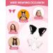 zalati Fox Ears Headband Plush Handmade Hairband Cute Style with Bowknot & Small Bells for Halloween Christmas Cosplay Party Costume Party Decor - White - Buy Online on SooperMarket.com