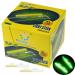 QualyQualy Clip-On Fishing Glow Sticks for Pole, Fishing Rod Tip Light #M #L #XL Glow Sticks for Night Fishing 50 Packs(100 Sticks)/Box XL 3.3-3.7mm-50 Packs(100 sticks)