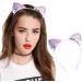 Sequin Cat Ears Headbands and Bunny Ear Headbands Shiny Hairbands Glittery Hair Hoops Hair Accessories for Easter Daily Wearing Party Decoration and Cosplay Accessories (Pink) - Buy Online on SooperMarket.com