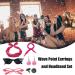 50s Accessories for Women | Headband Drop Earrings Set for 1950s Outfits Print Dangle Earrings with Vintage Hair Bands Chiffon Scarf Cat Eye Glasses Hot Pink One Size - Buy Online on SooperMarket.com