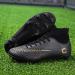 WLY Men's Soccer Boots FG Cleats 9.5 Black - Hightop Athletic Shoes for Competition/Training - Buy Online on SooperMarket.com