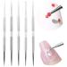 5 Pack Nail Dotting Pen Stainless Steel Double-ended Painting Nail Dotting Pens DIY Nail Decorations Manicure Tools for Home Beauty Nail Salon