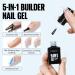 TOMICCA 5 in 1 Builder Nail Gel - Clear 15ML | Strengthening & Repair Gel for Hard Nails Tips & Extensions - Nail Art Decoration - Buy Online on SooperMarket.com