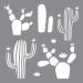DecoArt ADH Stencil 10x10 Cacti - Unique Design for Creative Projects - Buy Online on SooperMarket.com