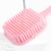 VOCOSTE Soft Silicone Bath Brush - Non-Slip Back Scrubber Shower with Long Handle in Pink for Men and Women - Buy Online on SooperMarket.com