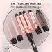 8-in-1 Beach Wave Curling Iron Wand Set for Long and Short Hair - 30s Heat-up, 5 Ceramic Barrels, 2 Heat Settings - Rosa Gold - Buy Online on SooperMarket.com