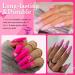 Honey Joy Dip Powder Nail Kit Starter Set - 4 Colors Hot Pink Glitter Dipping Powder Liquid with Base Top Coat Activator - Nail Art Manicure Salon DIY - No LED Lamp Needed - Dip-7pcs-01 - Buy Online on SooperMarket.com