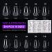 Gelike EC Short Coffin Nail Tips - 240PCS | Soft Gel Full Cover Nail Extensions | Pre Etched Clear False Nails | Press On Nails | 10 Sizes - PMMA Resin - Buy Online on SooperMarket.com