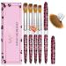 Saviland Acrylic Nail Brush Set - 4PCS Acrylic Brush for Acrylic Powder Pink Leopard Print Nail Brushes for Acrylic Nails Nail Powder Extension & Carving Nail Acrylic Kit Nail Brush(Size 8/10/12/14) 05-4 pcs-size 8/10/12/14-pink leopard print