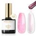 Modelones Glitter Gel Top Coat 2 in 1 Pearl Gel Nail Polish Clear Glitter Glossy Sparkle Finish Long Lasting Soak Off Mermaid Shimmer Pearlescent Glitter Gel Polish Nail Art Home DIY 10 ML