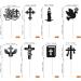 Rsstarxi 24 Pack First Holy Communion Cupcake Toppers Dove God Bless Cross Cupcake Picks Decorations for First Communion Baby Shower Baptism Theme Party Cake Decorations Black Design 6 Black - Buy Online on SooperMarket.com