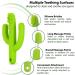 Cactus Teether Baby Toothbrush | Self-Soothing Pain Relief Teething Toy for Babies | Natural Organic BPA-Free | Green - Buy Online on SooperMarket.com