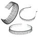 3 Pcs Unisex Black Metal Toothed Hairdressing Hair Band Head Band Hair Hoop Teeth Comb Headwear Elastic Non Slip Accessory for Women and Men