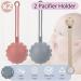 Happydoo Pacifier Box & Chain Set | 2 BPA-Free Pacifier Storage Boxes + Gift Cardboard | Pink & Gray | Easy to Clean & Travel-Friendly - Buy Online on SooperMarket.com