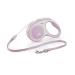 flexi dog leash extendable with soft handle 3 m / 5 m / 8 m / 8 m / 8-20 kg Rose rose small