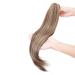 Curly Clip-In Ponytail Extensions - 55cm Wavy Synthetic Hair in Light Brown & Ash Blond for Women - Buy Online on SooperMarket.com