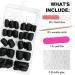 LuckForever 240pc Black Matte Square Press-On Nails | Short Fake Nails & Adhesive Tabs for Women & Girls - Stunning Acrylic Nail Tips - Buy Online on SooperMarket.com