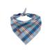 Lionet Paws Dog Bandana for Small Medium Large Dogs Cat Dog Kerchief Dog Triangle Bibs Scarf for Girl or Boy Small (Pack of 1) Blue Grid