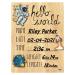 Cohas Hello World Newborn Baby Announcement Wood Sign | Space Theme | 5x7 Inches | Black Marker Included - Buy Online on SooperMarket.com