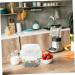 HOLIDYOYO Box Box Lunchbox Bento Container Lunch Boxes Lunch Holder White Compartment Box Pp Double Layer 15.8X15.8X14.3CM 10TUI4923B White 15.8X15.8X14.3CM - Buy Online on SooperMarket.com