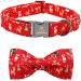 Lionheart Glory Christmas Hirsch Dog Halison Red Dog Shoe Dwindle Dwindle Fly Flies Joundrids for Medium Dogs Girls or Young Collar Dog bowl Medium (1 Pack) A: Christmas Hirsch