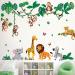 DECOWALL DSL-8069 Jungle Animals Cartoon Wall Stickers - Safari Decals for Nursery & Kids Room Wall Decor - Buy Online on SooperMarket.com