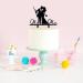 Mr and Mrs Wedding Cake Topper - Groom & Bride With Heavy Gun and Holding Flowers - Funny Gun Theme Wedding/Anniversary/Bridal Shower Cake Topper Funny Wedding Cake Topper (Heavy Gun) - Buy Online on SooperMarket.com
