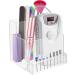 Folpus 3 Rows 10 Holes Nail Drill Bits Holder Transparent Desk Organizer for Salon Nail Drill Bit - Buy Online on SooperMarket.com