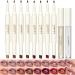 Skynest 8Pcs Matte Lipstick and Lip Liner Pens + 2Pcs Lip Oil Set  One Step Lips Makeup Kits Waterproof High Pigmented Lip Gloss Make up Gift Set