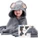 ZXK CO Hooded Baby Bath Towel with Elephant Hood | Absorbent Baby Towel & Flannels Blanket Set | Personalised Baby Gifts - Buy Online on SooperMarket.com