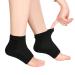 Soft Gel Heel Socks for Dry Hard Cracked Skin - Moisturizing Day/Night Care - 3 Pairs (Black) | Ventilated Open Toe Design - Buy Online on SooperMarket.com