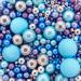 Twist Ingredients - Pearls Mix - Twinkle Mermaid Cake Topper Sprinkles - 1kg Edible Pearl Ball Cupcake Decorations - Metallic Shimmer Purple Blue & Silver Mix