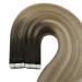 Youngsee Balayage Tape In Extensions - Real Brown Remy Hair 50cm 20pcs #4/14/60 - Invisible Skin Weft for Effortless Volume - Buy Online on SooperMarket.com