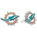 Siskiyou Sports NFL Stud Earrings Miami Dolphins