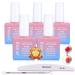 Besnel Gel Nail Polish Remover 5 Pack Professional Gel Polish Remover Non-Irritating Quick Easy,Nail Polish Gel Remover Tools Kit Nail File Cuticle Pusher Nail File Grit, Gel Polish Remover No Hurt Nails No Need For Foil Soaking Or Wrapping 1 Fl Oz (Pack 